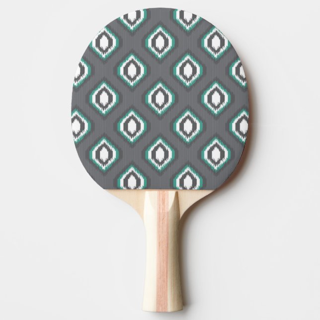 Geometrisches Retro ikat Stammes- Muster Tischtennis Schläger (Vorderseite)