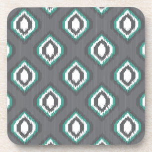 Geometrisches Retro ikat Stammes- Muster Untersetzer