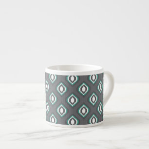Geometrisches Retro-Ikat-Stammesmuster Espressotasse