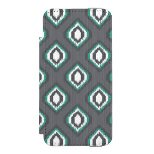 Geometrisches Retro-Ikat-Stammesmuster Incipio Watson™ iPhone 5 Geldbörsen Hülle