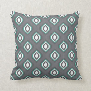 Geometrisches Retro-Ikat-Stammesmuster Kissen