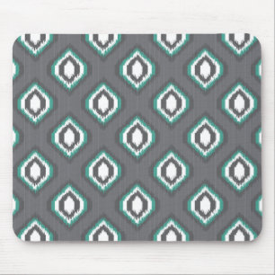 Geometrisches Retro-Ikat-Stammesmuster Mousepad