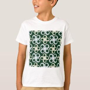 Geometrisches Retro-Kreismuster T-Shirt