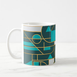 Geometrisches Retro: Minimalistisches Artwork Post Kaffeetasse