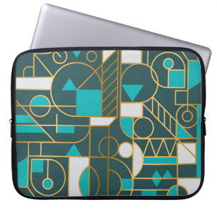 Geometrisches Retro: Minimalistisches Artwork Post Laptopschutzhülle