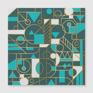 Geometrisches Retro: Minimalistisches Artwork Post Magnetkarte
