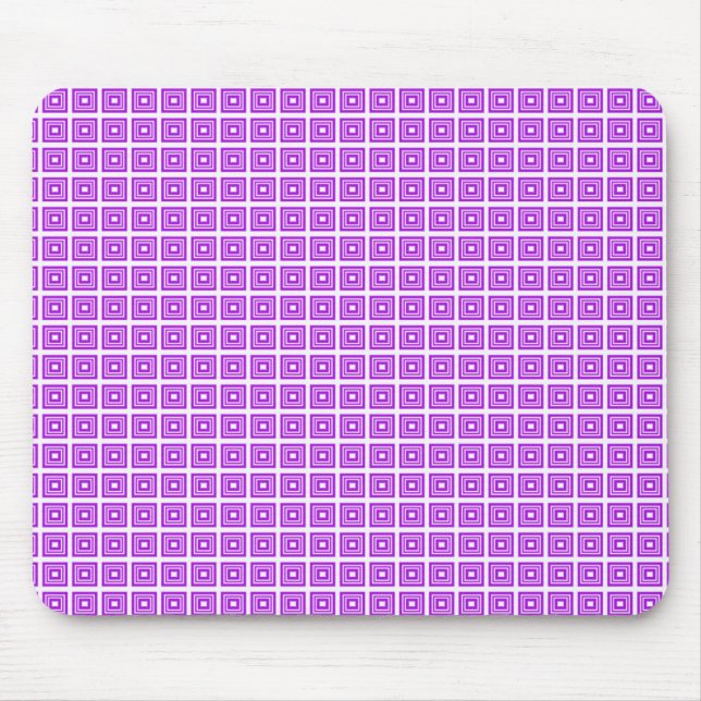 Geometrisches Retro-Mousepad, Lila Mousepad (Vorne)