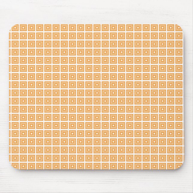 Geometrisches Retro-Mousepad, Mandarine Mousepad (Vorne)