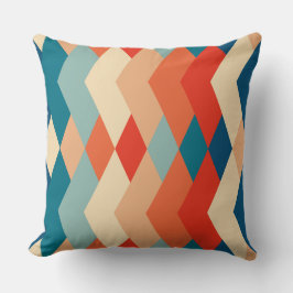 Geometrisches Retro-Multicolor-Dreieck-Muster Kissen