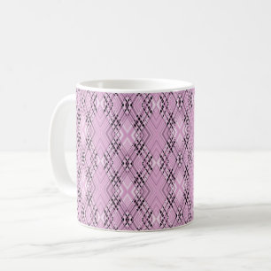 Geometrisches Retro-Rosa-Diamantmuster Kaffeetasse