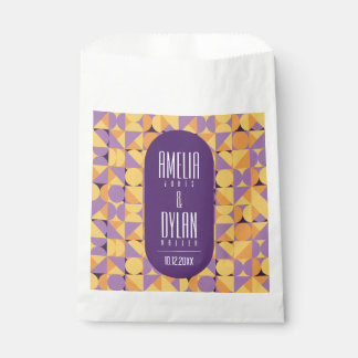 Geometrisches Retro visualisiert Herbstfarben - Fa Geschenktütchen
