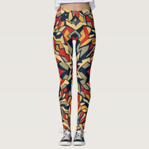 Geometrisches Retrodesign Leggings