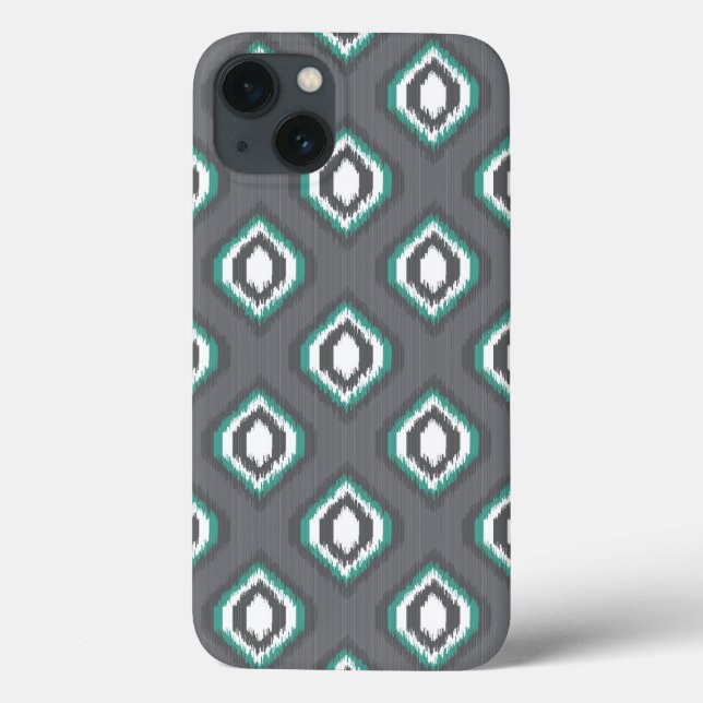 Geometrisches Retroikat-Stammmuster Case-Mate iPhone Hülle (Rückseite)