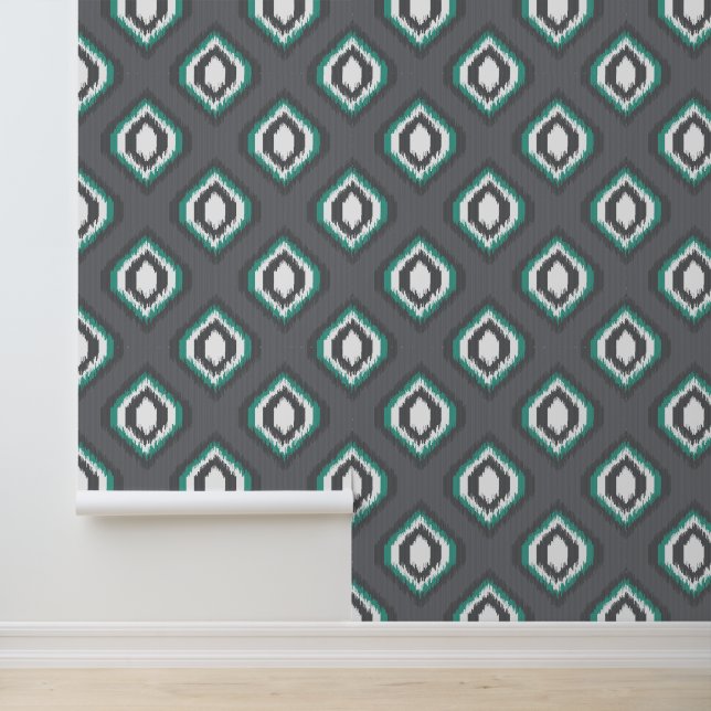 Geometrisches Retroikat-Stammmuster Tapete (Anwendung)