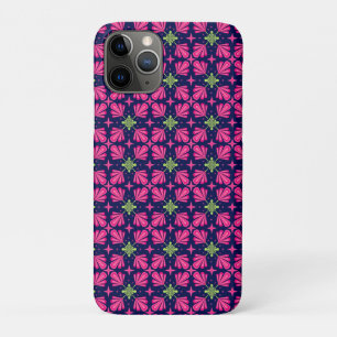 Geometrisches rosa Blumenblatt abstraktes Muster Case-Mate iPhone Hülle