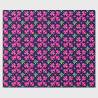 Geometrisches rosa Blumenblätter-Abstraktmuster Geschenkpapier