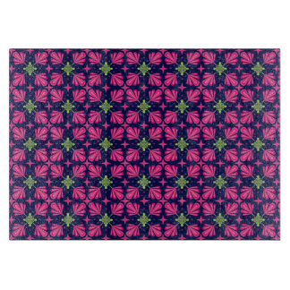 Geometrisches rosa Blumenblätter-Abstraktmuster Schneidebrett