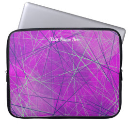 Geometrisches rosa Netzwerk Abstrakt Laptopschutzhülle