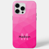 Geometrisches, rosa-ombre-Maschenmuster Monogram