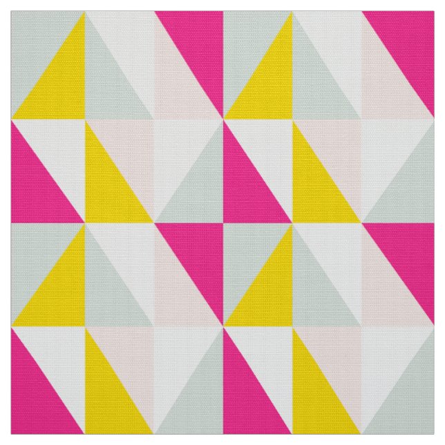 Geometrisches rosa und gelbes Muster Stoff (Muster)