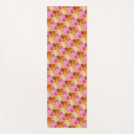 Geometrisches rosa Wasserfarbmuster Yogamatte
