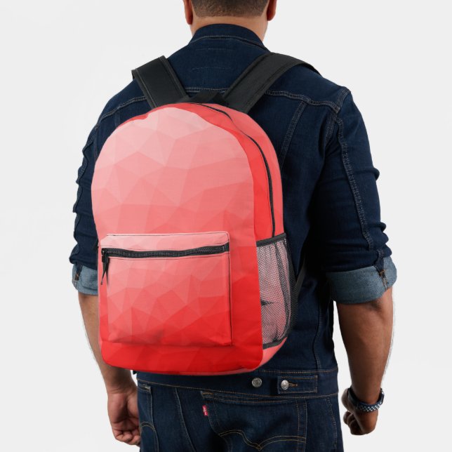 Geometrisches rotes Gefälle Bedruckter Rucksack (Insitu (Modell))