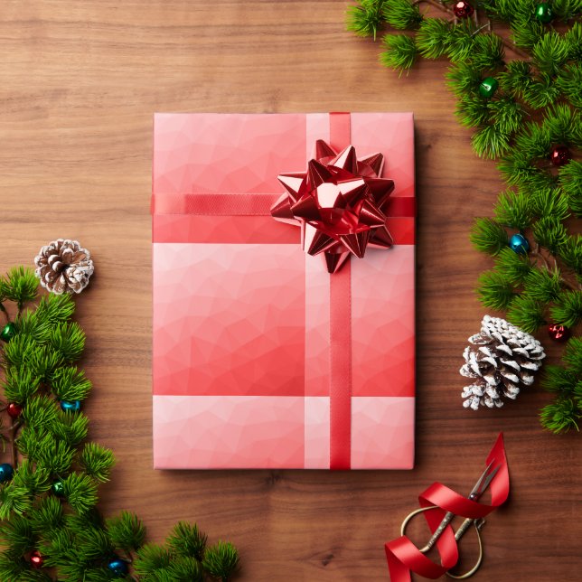Geometrisches rotes Gefälle Geschenkpapier (Feiertagsgeschenk)