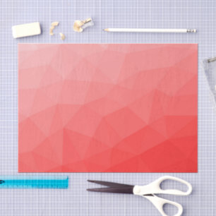 Geometrisches rotes Gefälle Seidenpapier