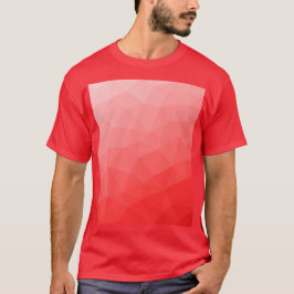 Geometrisches rotes Gefälle T-Shirt