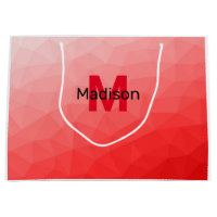 Geometrisches rotes Gradientenmuster Monogramm