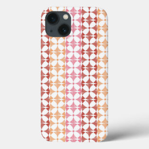 Geometrisches rotes Ikat-Streifenmuster Case-Mate iPhone Hülle
