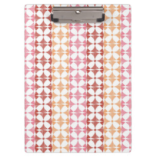 Geometrisches rotes Ikat-Streifenmuster Klemmbrett