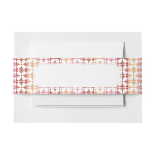 Geometrisches rotes ikat stripes Muster Einladungsbanderole