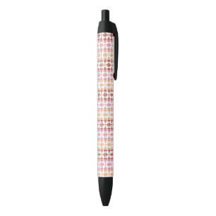 Geometrisches rotes ikat stripes Muster Kugelschreiber
