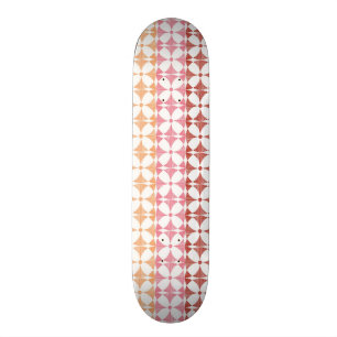 Geometrisches rotes ikat stripes Muster Skateboard