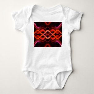 Geometrisches rotes Liniendesign. Baby Strampler