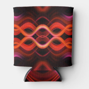 Geometrisches rotes Liniendesign. Dosenkühler