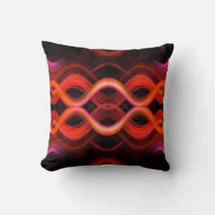 Geometrisches rotes Liniendesign. Kissen