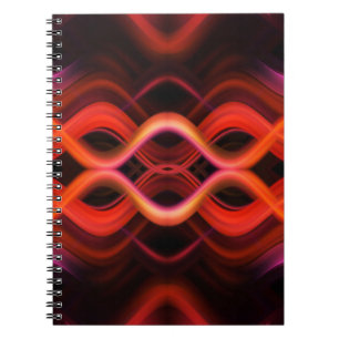 Geometrisches rotes Liniendesign. Notizblock