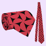 Geometrisches rotes Muster Krawatte<br><div class="desc">Erfahren Sie mehr über die modernen Muster-Designs von Blob-Armbanduhren auf den meisten Produkten.</div>