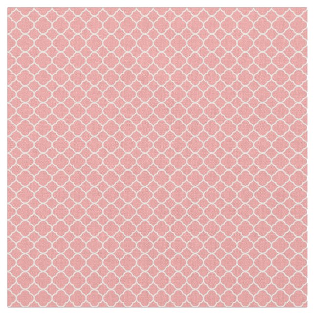 Geometrisches rotes Quatrefolienmuster Stoff (Nahaufnahme)