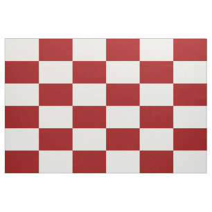 Geometrisches rotes u. weißes kariertes stoff
