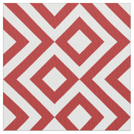 Geometrisches rotes und weißes stoff