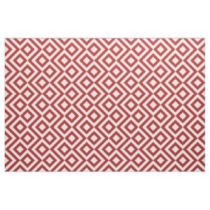 Geometrisches rotes und weißes stoff