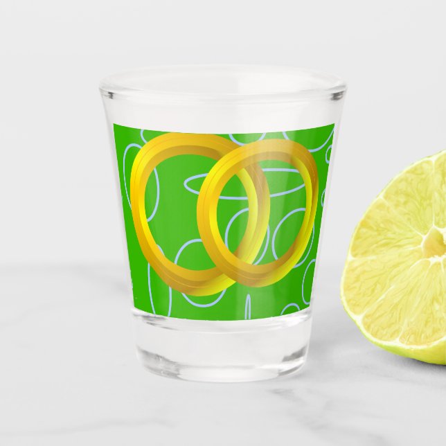 Geometrisches Schiebeglas Schnapsglas (Vorderseite)