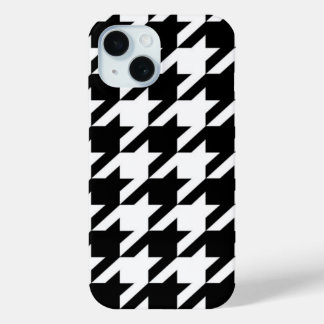 geometrisches Schwarz-Weiß-Hahnentrittmuster Case-Mate iPhone Hülle