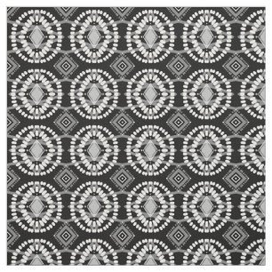 Geometrisches Schwarz-Weiß-Strömungsmuster Stoff