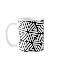 Geometrisches Schwarz-weißes Hexagon-Honeycomb-Mus