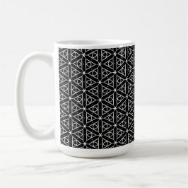 Geometrisches Schwarz-weißes und Silver Geometrism Kaffeetasse