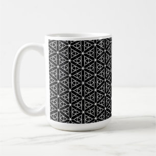Geometrisches Schwarz-weißes und Silver Geometrism Kaffeetasse